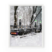 New York City Subway Station Winter Snow | Fine Art Photography Print