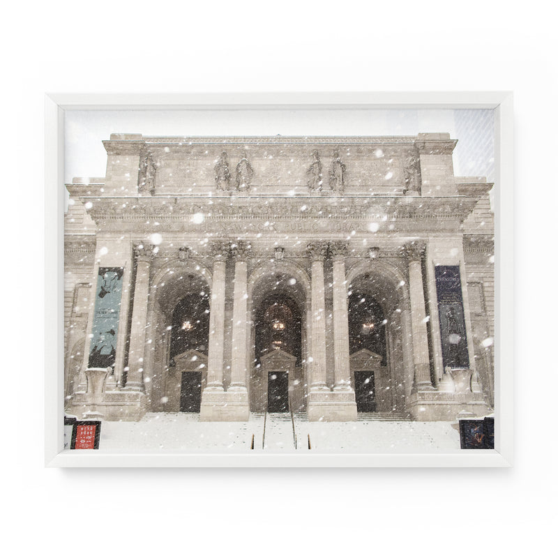 New York Public Library Winter Snow | Fine Art Photography Print