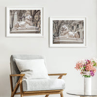 Snowy New York Public Library Lion (Patience) | Fine Art Photography Print