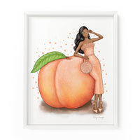 Peach Fuzz Gal | Fashion Illustration Art Print