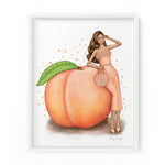 Peach Fuzz Gal | Fashion Illustration Art Print