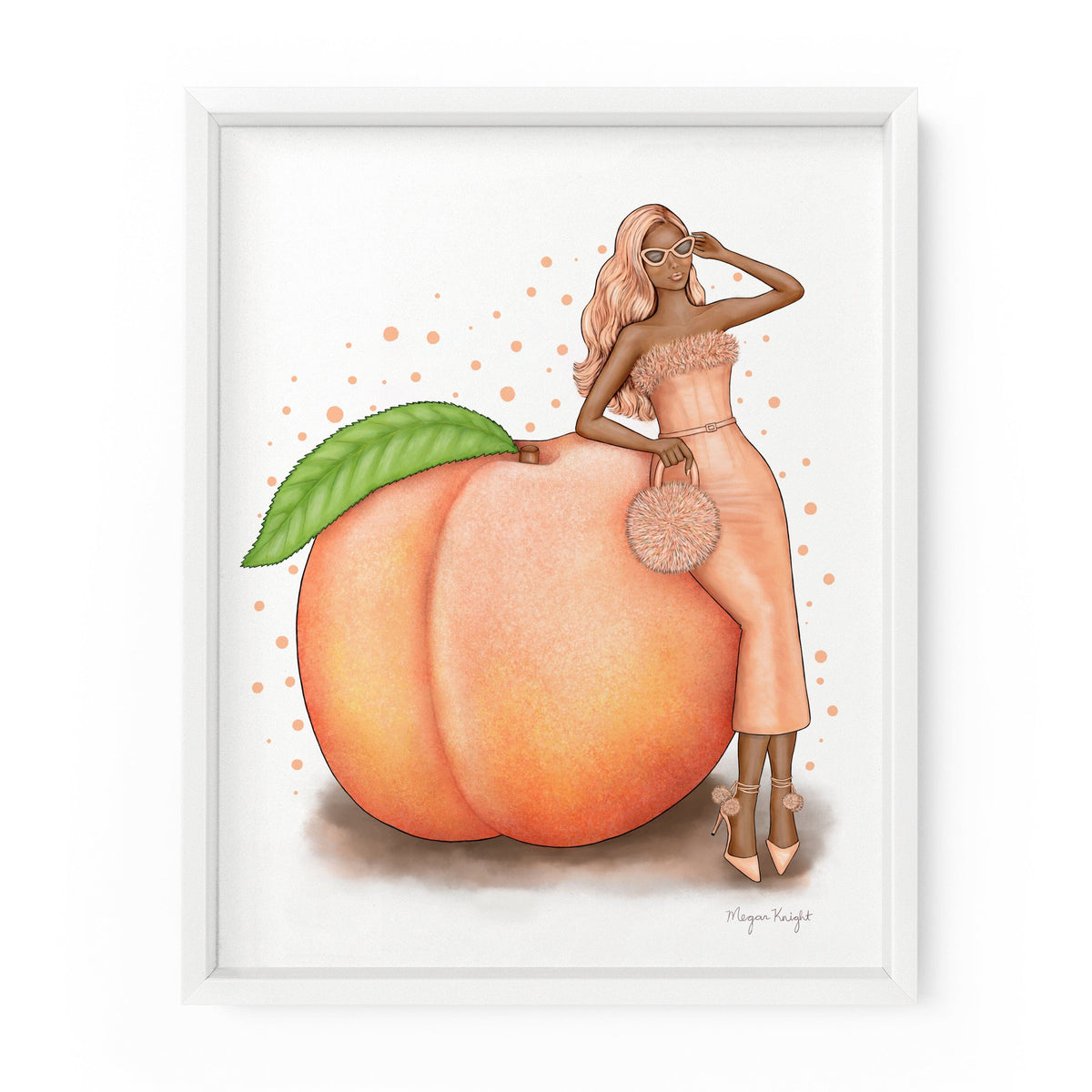 Peach Fuzz Gal | Fashion Illustration Art Print