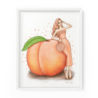 Peach Fuzz Gal | Fashion Illustration Art Print