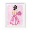 Pink Rose Gal | Fashion Illustration Art Print