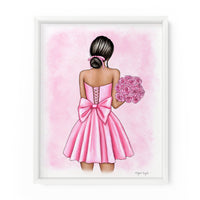 Pink Rose Gal | Fashion Illustration Art Print