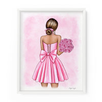 Pink Rose Gal | Fashion Illustration Art Print