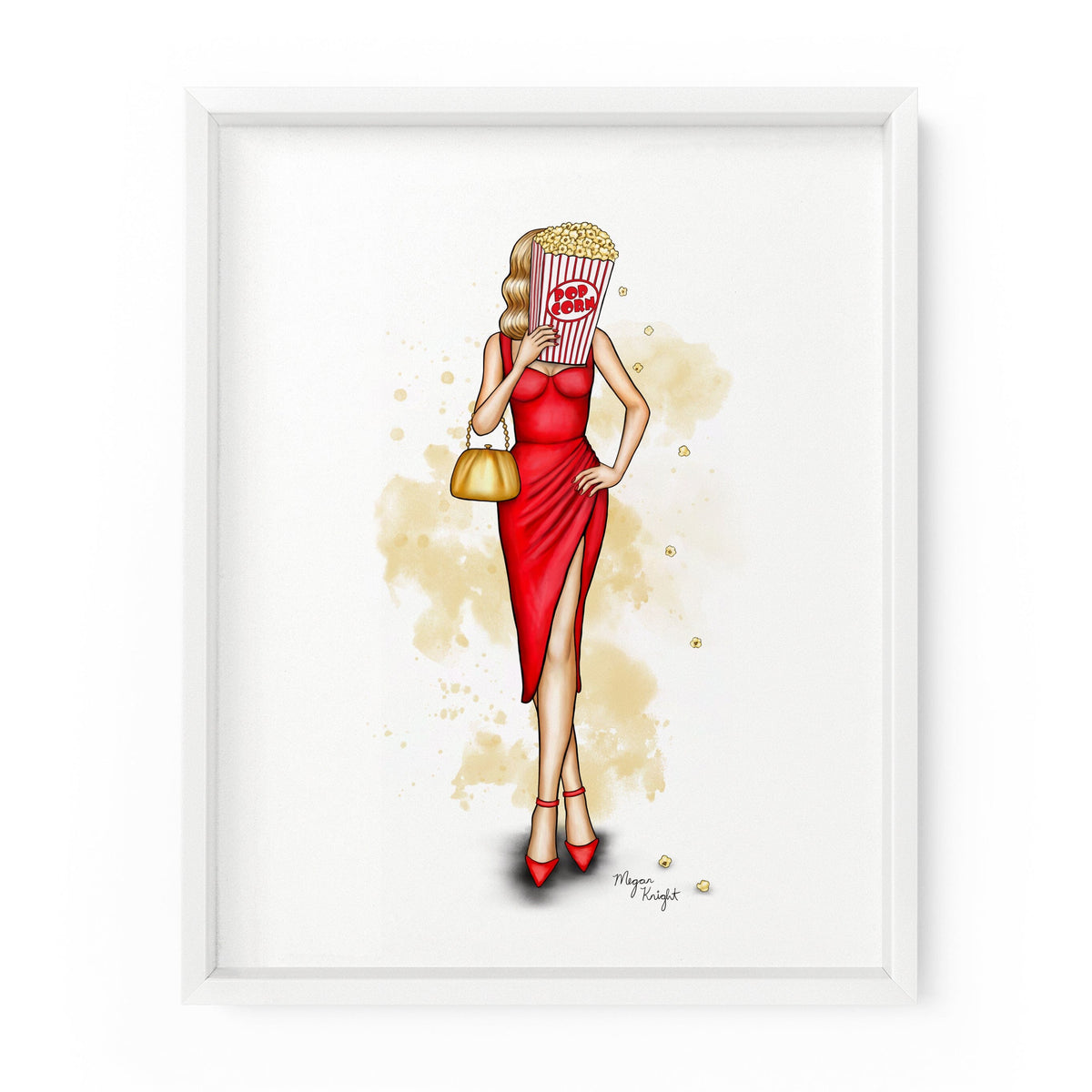 Popcorn Gal | Fashion Illustration Art Print