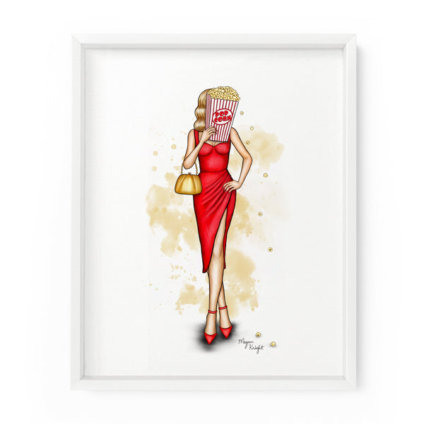 Popcorn Gal | Fashion Illustration Art Print