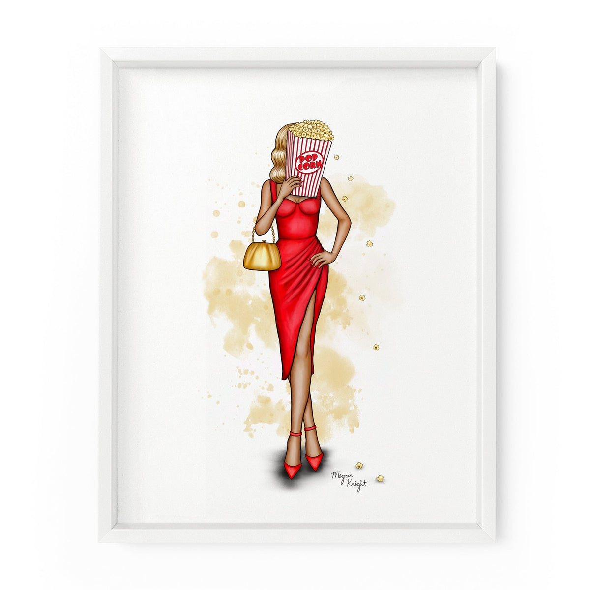 Popcorn Gal | Fashion Illustration Art Print