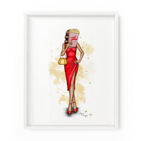 Popcorn Gal | Fashion Illustration Art Print