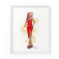 Popcorn Gal | Fashion Illustration Art Print