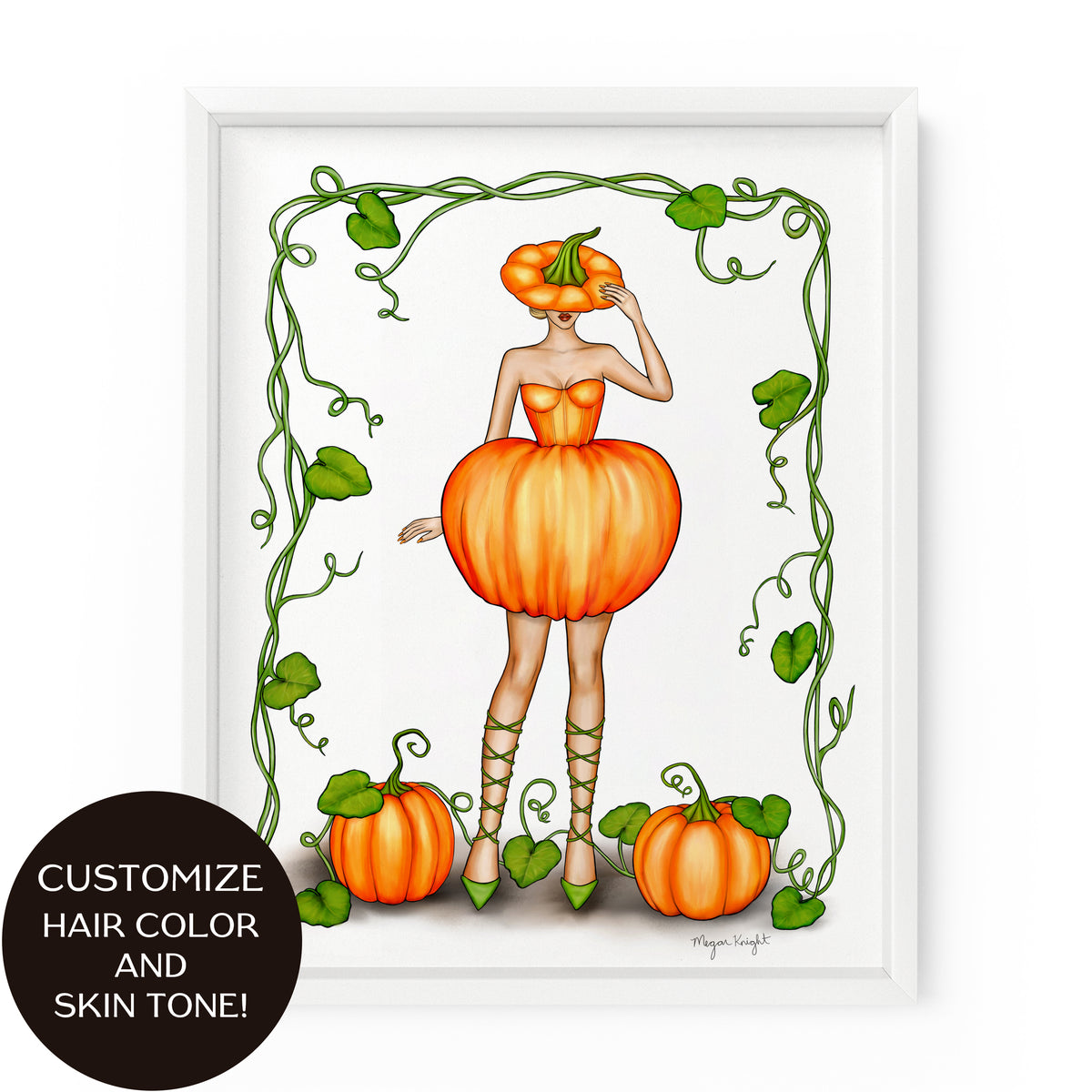 Pumpkin Gal | Fashion Illustration Art Print