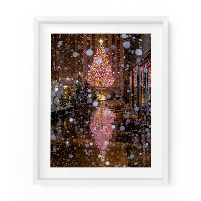 Rockefeller Center Christmas Tree Snowfall | Fine Art Photography Print