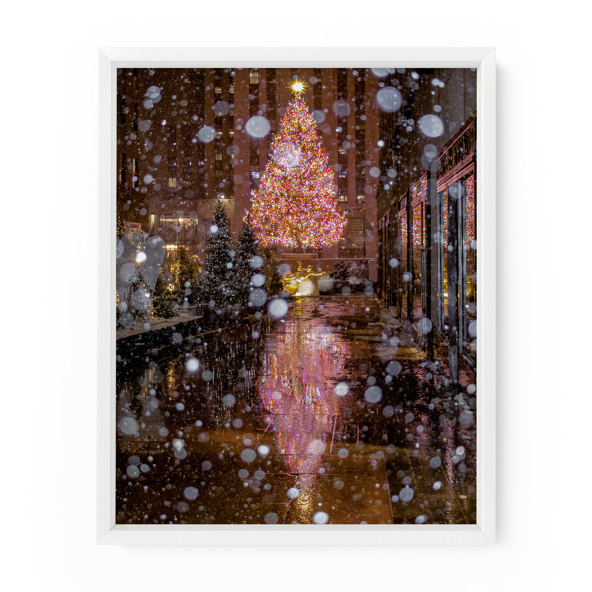 Rockefeller Center Christmas Tree Snowfall | Fine Art Photography Print