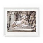 Snowy New York Public Library Lions (Set of 2) | Fine Art Photography Prints