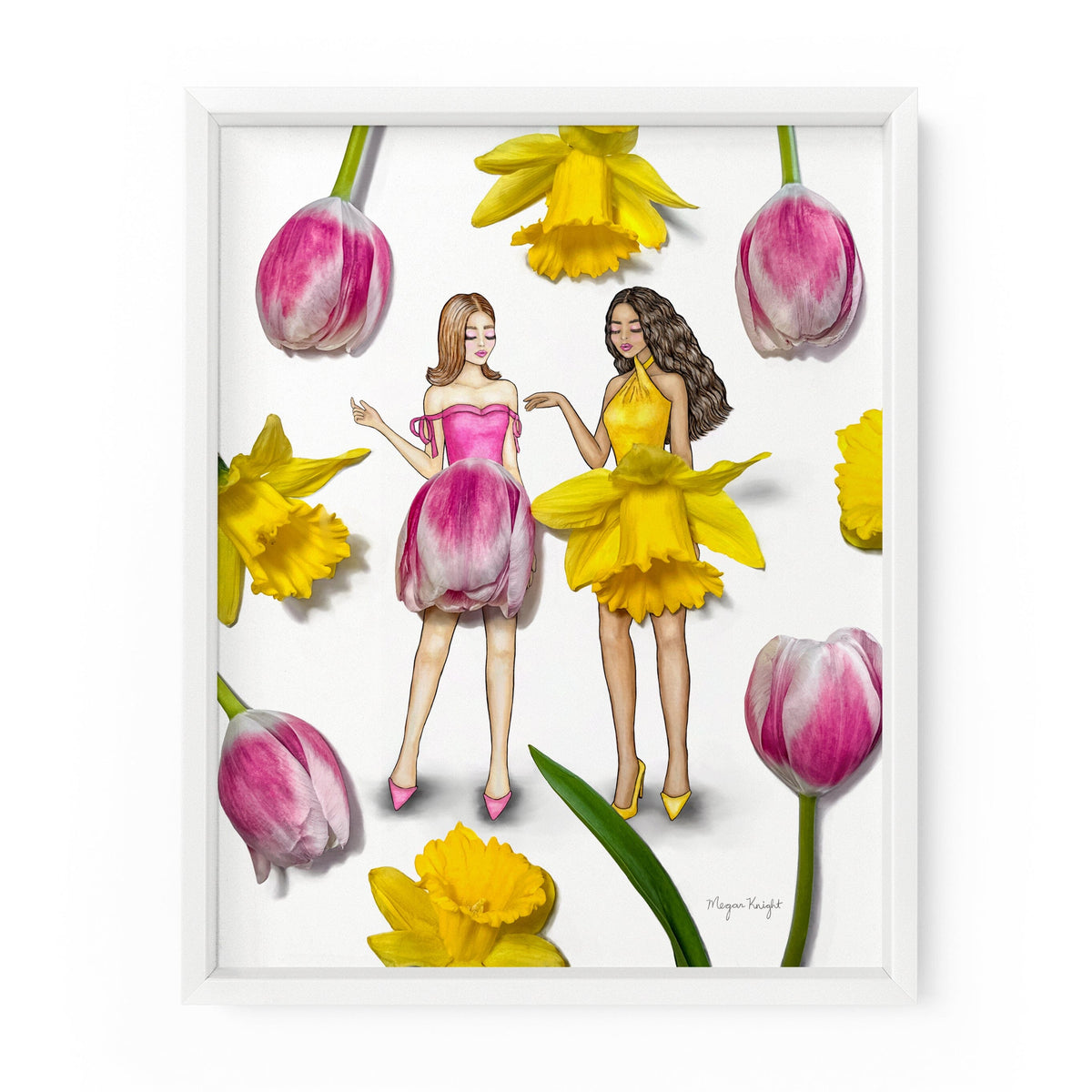 Tulip & Daffodil Gals | Fashion Illustration Art Print