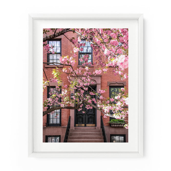 West Village Townhouse Cherry Blossoms | Fine Art Photography Print