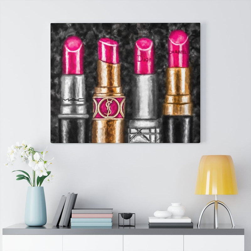 Lipstick Luxe (Pink) | Canvas Art