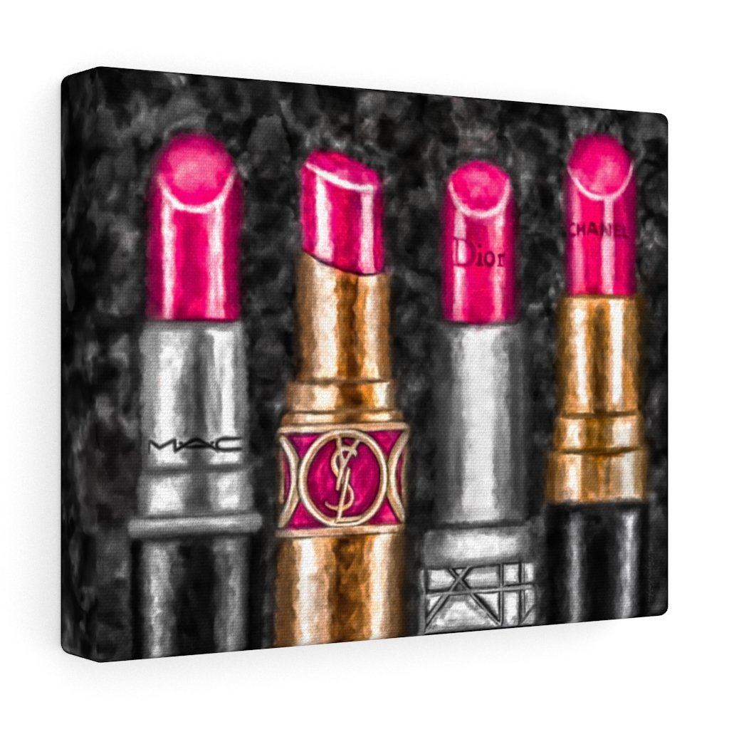 Lipstick Canvas Art Print, Lipstick Luxe (Red)