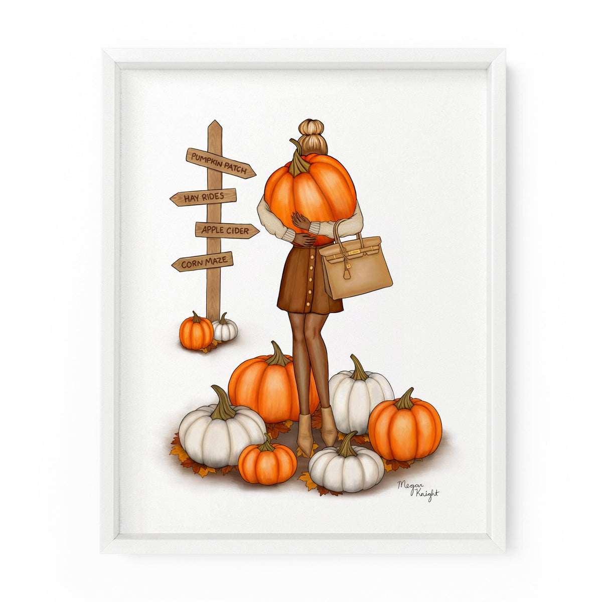 Pumpkin Patch Gal | Fashion Illustration Art Print