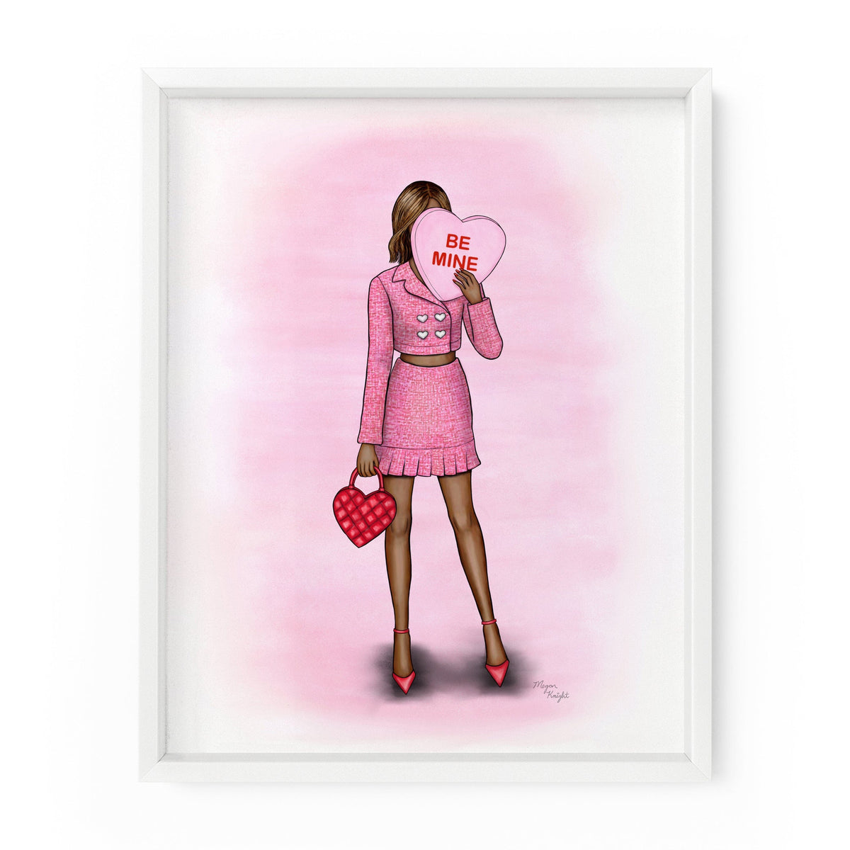 Be Mine Heart Gal | Fashion Illustration Art Print