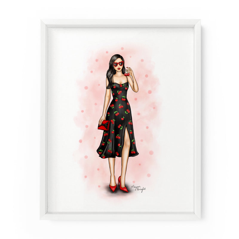 Cherry Gal | Fashion Illustration Art Print