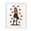 Falling Leaves Gal | Fashion Illustration Art Print