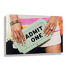 Fashion Canvas Art Print - Admit One by Recoveted