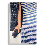 Blue Striped | Fashion Art Print - RECOVETED - Fashion Art Prints