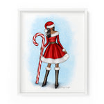 Santa Gal | Fashion Illustration Art Print