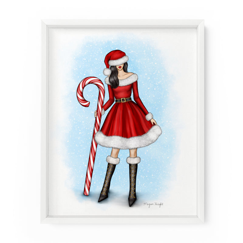 Santa Gal | Fashion Illustration Art Print