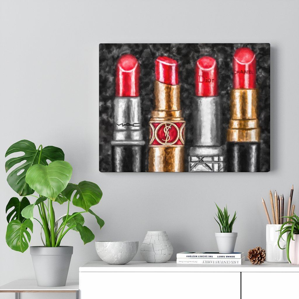 Lipstick Luxe (Red) | Canvas Art