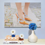 RECOVETED - Orange Heels - Fashion Art - Shoe  Wall Art Print